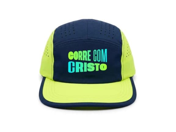 Boné Corre com Cristo, modelo 5-panel perfurado